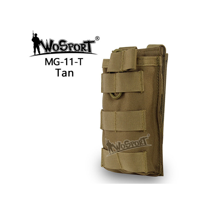 WST MOLLE nyitott, egytárcás M4/AR15 tárhordozó – barna