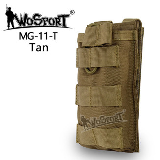 WoSporT MOLLE nyitott, egytárcás M4/AR15 tárhordozó – barna | ANAREUS