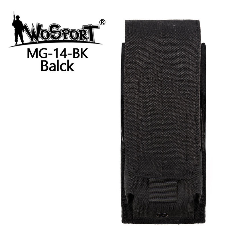 WoSporT MOLLE AR15 / M4 Single Magazine Closed Pouch – Black | ANAREUS WoSporT MOLLE AR15 / M4 Single Magazine Closed Pouch – Black | ANAREUS
