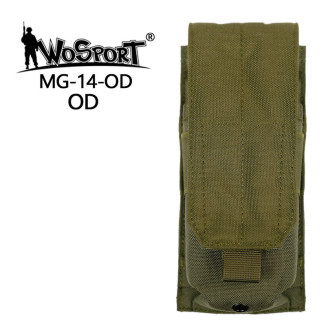 WoSporT MOLLE AR15 / M4 Single Mag Closed Pouch – Olive Drab Green