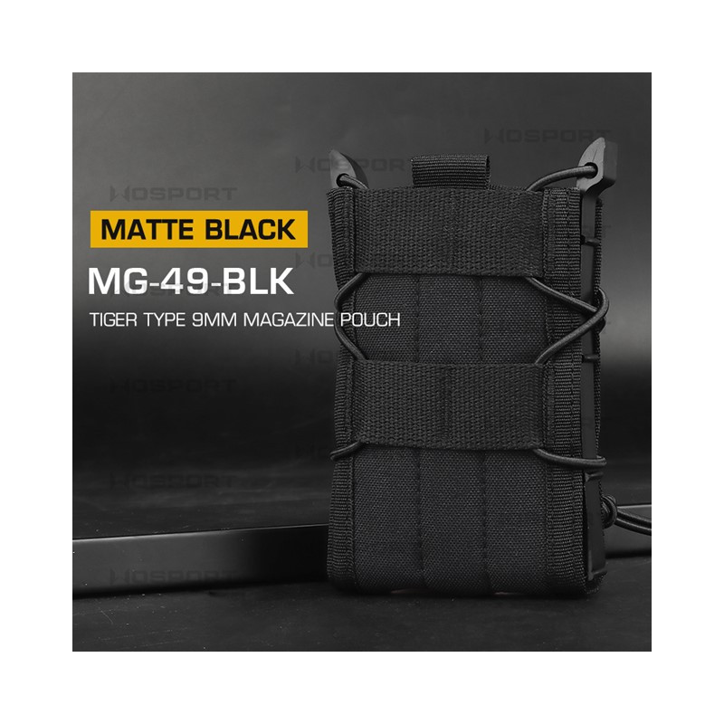WoSporT TIGER M4 / AR15 (5,56) típusú tár MOLLE-táska – fekete WoSporT TIGER M4 / AR15 (5,56) típusú tár MOLLE-táska – fekete