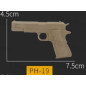 WST 1911 pisztoly 3D PVC-felvarró – fekete WST 1911 pisztoly 3D PVC-felvarró – fekete