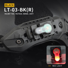 WoSporT ARC Helmet Rail Position Light (Red LED) – Black