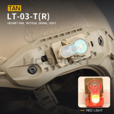 WST ARC Helmet Rail Position Light (Red LED) – Tan