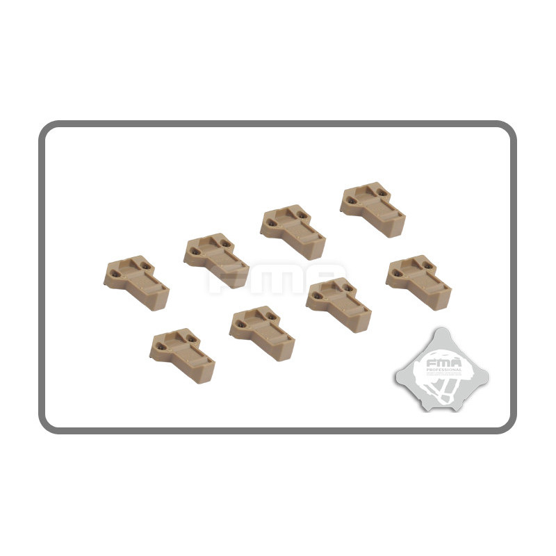 FMA Enlarged Magazine Pouch Pull Tabs, 8 pcs - Tan