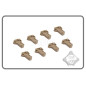 FMA Enlarged Magazine Pouch Pull Tabs, 8 pcs - Tan