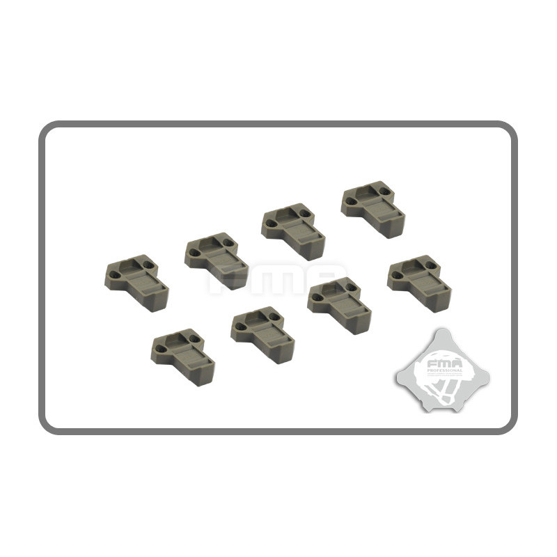 FMA Enlarged Magazine Pouch Pull Tabs, 8 pcs - Green