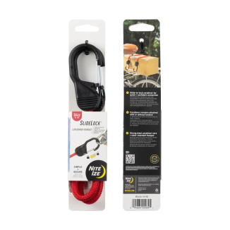 SlideLock® Carabiner Bungee - red