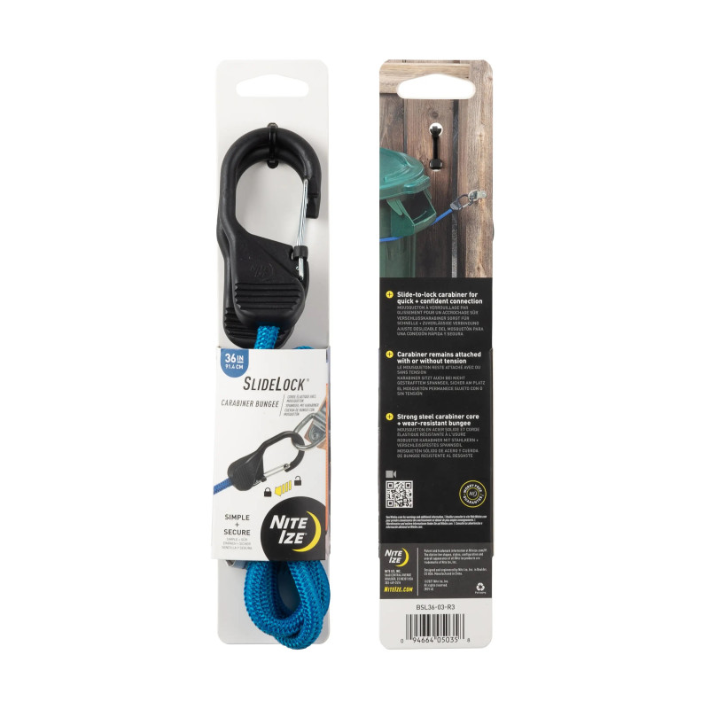 SlideLock® Carabiner Bungee- blue SlideLock® Carabiner Bungee- blue