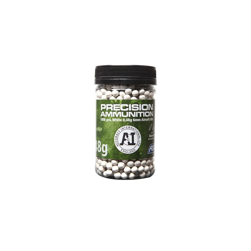 ASG Accuracy International nehéz BB-k 0,48 g, 1000 db – fehér