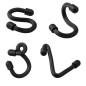 Gear Tie® Bendable S-Hook - black