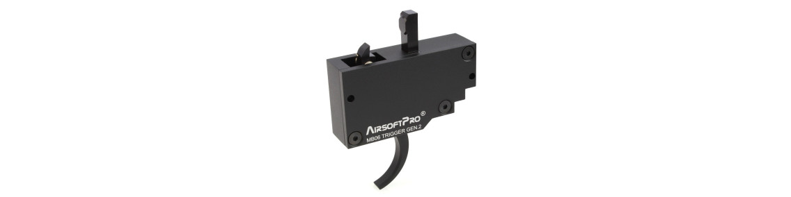 Belső alkatrészek és frissítés airsoft Well MB06,13-hoz